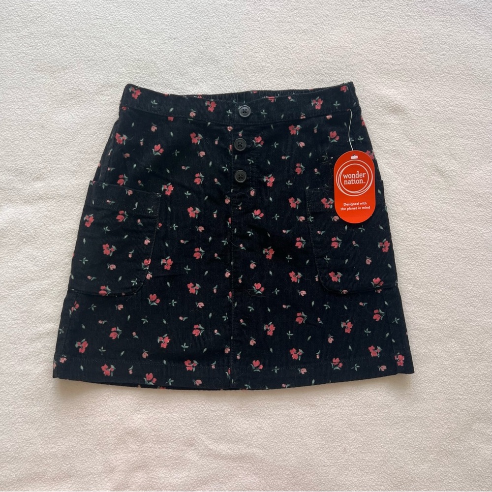 Corduroy floral skirt, Wonder Nation Size Large 10-12, NWT